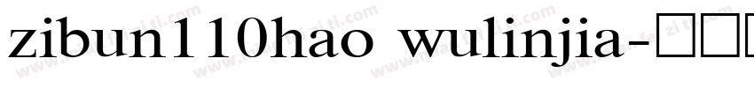 zibun110hao wulinjia字体转换